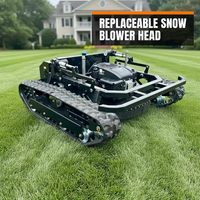 Tondeuse à gazon robotisée intelligente avec télécommande, machine de coupe d'herbe automatique avec moteur Loncin pour verger et jardin