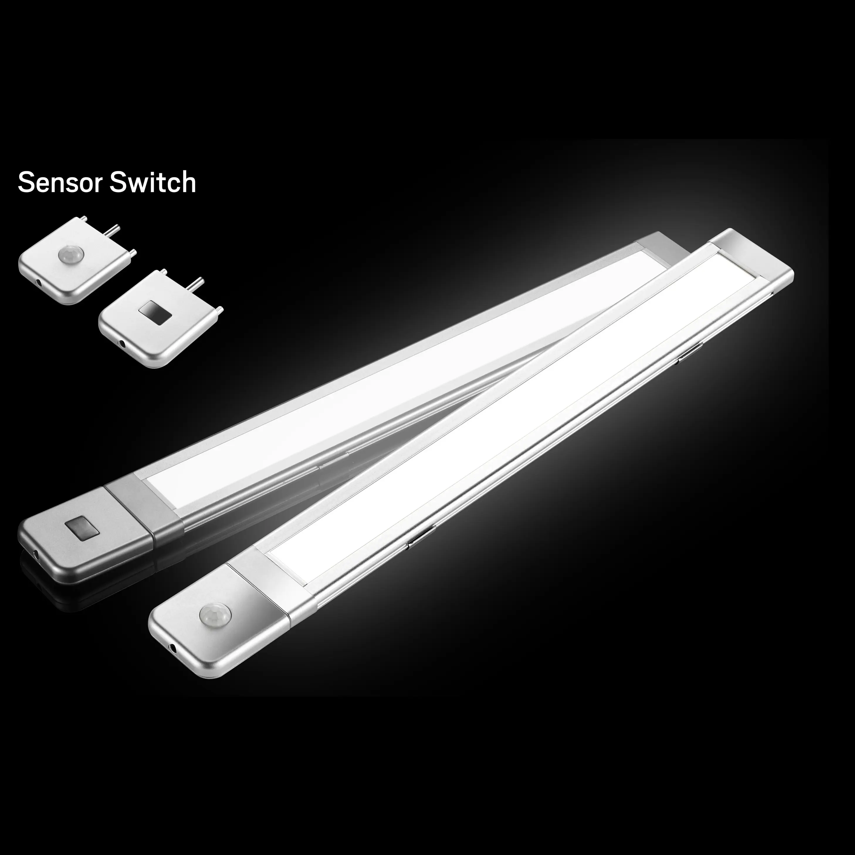 Ultra ince LED hareket sensörü doğrusal sert alüminyum şerit Bar ışığı altında dolap mobilya vitrin rafı