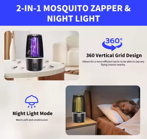 Lampe <span class=keywords><strong>anti</strong></span>-moustiques électrique rechargeable <span class=keywords><strong>USB</strong></span> JZ pour intérieur et extérieur, tue-insectes domestique - Product Image 3