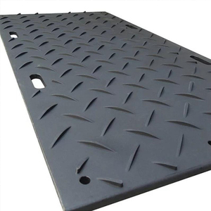 Tapis de <span class=keywords><strong>protection</strong></span> au sol d'excavatrice de PE de polyéthylène haute densité 50mm bande de roulement de diamant moulage de coupe personnalisé léger imperméable - Product Image 1