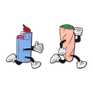 Leuke China Fabrikant Populaire Anime Ontwerp Grappige Lichtere Kogelmes Reversspeldjes Goedkope Bulk Gevulde Zacht Email Pin - Product Image 6