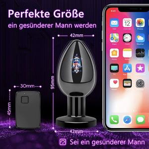 Venta caliente 10 Frecuencia Control remoto inalámbrico Metal Juguetes sexuales para adultos Anal Plug Vibrador y masturbador de estimulación trasera - Product Image 3