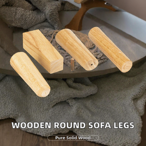 Hotel Use Round Solid Wood Heavy Duty <b>Sofa</b> <b>Legs</b> Replacement Easy Installation <b>for</b> Armchair Cabinet Chair-Contemporary Design - Product Image 2