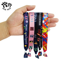 Bracelet en polyester imprimé sur mesure pour événements et fêtes, bracelet tissé personnalisé en tissu NFC RFID avec puce de suivi GPS