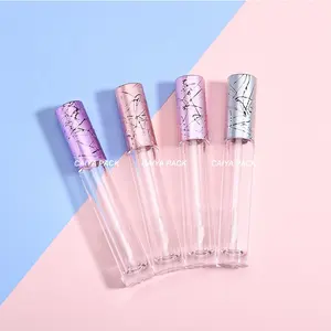 CAIYA-Tubos de brillo de labios personalizados, 6ml, color rosa, gris, rosa, oro y púrpura