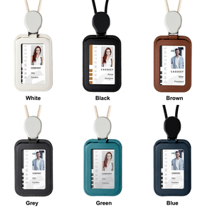 Porte-cartes d'identité rétractables avec cordon de cou détachable, enrouleur de badge et porte-badge vertical pour le personnel de bureau - Product Image 6