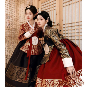 Hanbok Estilo <span class=keywords><strong>Palacio</strong></span> para Mujer, Ropa Étnica Chapada en Oro para Fotografía <span class=keywords><strong>de</strong></span> Viajes, Vestidos Vintage Coreanos para Bodas y Danza - Product Image 3