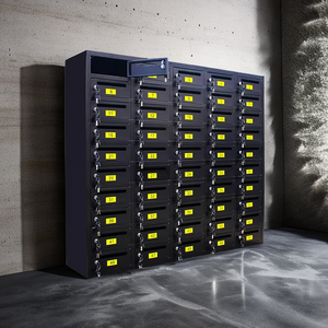 Boîtes aux lettres en acier en gros, 50 boîtes aux lettres, boîtes à colis extérieures, appartement, étanches, sécurité, livraison de colis, boîte aux lettres - Product Image 5