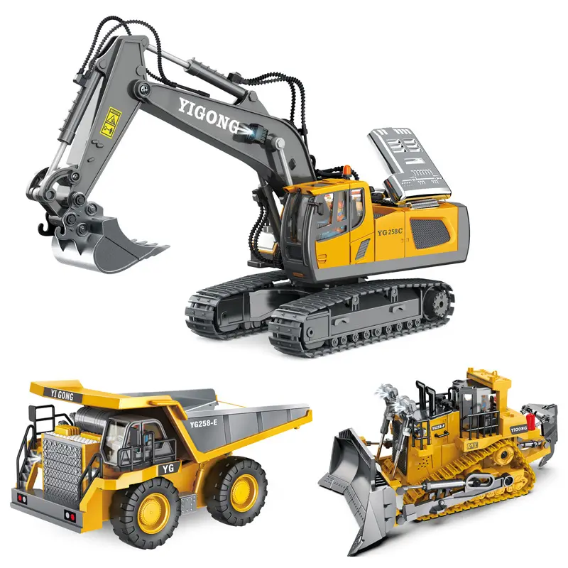 Remote Control Excavator Alloy Remote Control Automatic Loading and Unloading Construction Vehicles Toys