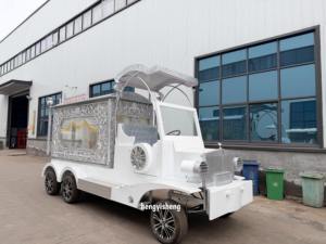 Traditional Royal <b>Trailer</b> Hearse Hearse White Funeral Carriage Luxury Gold Decor Burial Car for Professional Funerals - Product Image 2