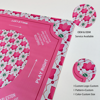 Tapis de Mahjong Américain en Caoutchouc Premium Antidérapant et Anti-bruit pour Jeu de Société et Table de Divertissement