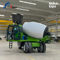 Camion malaxeur à béton YIRUI JBC-55, capacité 1,2-4,0 m³, 4x4, moteur diesel, auto-chargeur, rotation à 270 degrés, haute mobilité pour travaux routiers