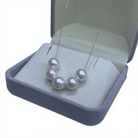 Collier pendentif rond en argent 925 plaqué or avec perle Edison et chaîne sourire, blanc haute brillance, tendance, unisexe, pour mariage