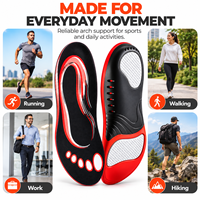 Semelles orthopédiques pour fasciite plantaire, pour hommes et femmes, avec soutien de la voûte plantaire, inserts de chaussures orthopédiques, coussinets de soutien du talon pour soulager la douleur au pied
