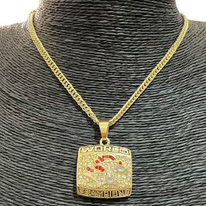 Venta al por mayor Denver <span class=keywords><strong>Mustang</strong></span> campeón colgante collar conjunto de 3 piezas de alta calidad estilo Hip Hop cadena de eslabones para los aficionados al deporte colección - Product Image 5