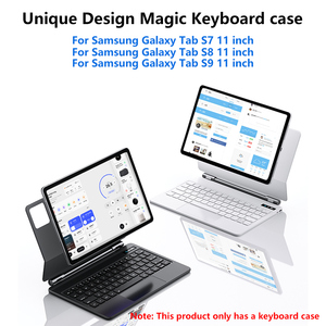 Ốp lưng da TPU mới cho Samsung cho Galaxy Tab S7 S8 S9 Thiết bị 11 inch bao gồm bàn phím BT không dây-Ốp bàn phím ma thuật - Product Image 2