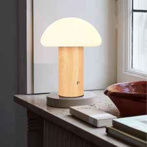 Lampada da <span class=keywords><strong>Tavolo</strong></span> LED di Lusso a Forma di Fungo, Luce Notturna Senza Fili Portatile Ricaricabile, Lampada da Scrivania Touch LED per Bar e Ristoranti - Product Image 1