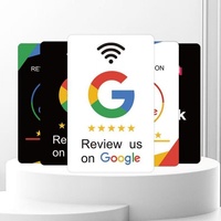 Matte PVC NFC Smart Card, NTAG215 Chip, Unterstützung für individuellen Druck, Google-Bewertungskarte für Einzelhandelsgeschäfte