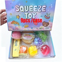 Coffret Cadeau de 9 Jouets Squishy : Glaçon, Pain, Patte de Chat, Pomme – Jouets à Presser pour Fêtes et Événements