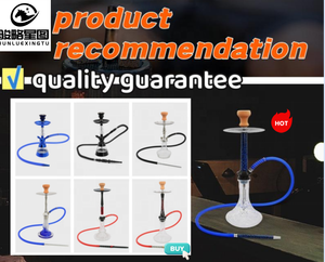Set de Shisha/Hookah de Madera Estilo Árabe de 73cm, Premium, con Base de Cristal, para Bares y Salones, Venta al Por Mayor - Product Image 5