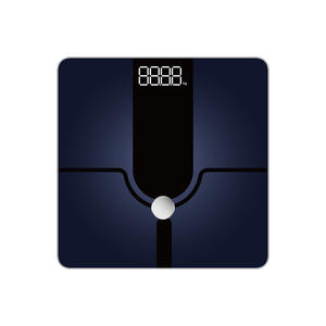Báscula Inteligente con Bluetooth, Pantalla Táctil de Vidrio ITO, Portátil, con Batería, Cuadrada, Azul y Negra, para Uso Doméstico - Product Image 1