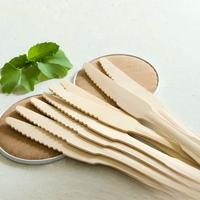 Couteau à beurre en bois jetable 100% bois de bouleau naturel biodégradable compostable écologique pour fêtes pique-niques en gros