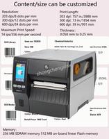 Penjualan terlaris Zebra ZT411 RFID Label industri Printer Barcode Label merekat sendiri Port jaringan untuk kode QR aset tetap tersedia