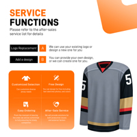 Maßgefertigtes PUCKPROS Erwachsenen-Unisex-Eishockeytrikot 100% Polyester Wärmeübertragungsdruck Flaggenmuster Schnelltrocknend Umweltfreundlich 220g
