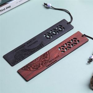 Supplier Chinese Style Window Grille <b>Bookmark</b> Wood Engraved Cultural Design for Graduation Business Company - Product Image 4