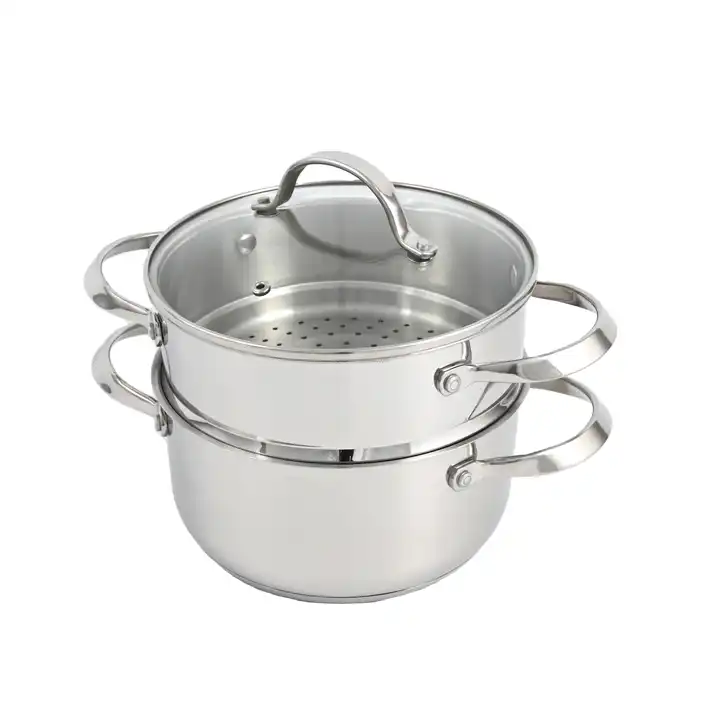 Multipurpose 2 Tier Food Steam Pot For Cooking Stainless Steel