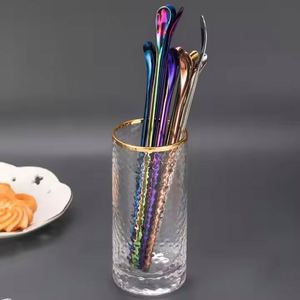 Cuillère à café et à dessert moderne, écologique, à long manche, en acier inoxydable 304, pour thé et café - Product Image 2
