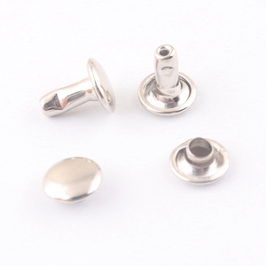 Petit rivet à double capuchon en <span class=keywords><strong>métal</strong></span> de 8x8mm bon marché pour l'attache de sangle de lanière de sac - Product Image 1