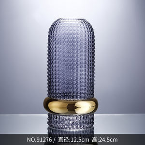 Vase en verre transparent, fait à la main, décoration de luxe moderne, pour la maison, art créatif - Product Image 3