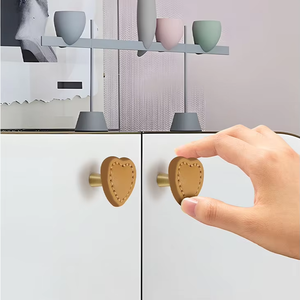 Hình dạng tùy chỉnh Hợp kim kẽm da bò Đồ nội thất xử lý khâu da núm trái tim hiện đại cổ tủ đồ nội thất knobs - Product Image 3