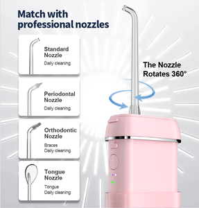 CE ROHS onaylı diş irrigator patentli tasarım su pensesinde şarj edilebilir titreşimli Jet Flosser seyahat kullanımı için - Product Image 3