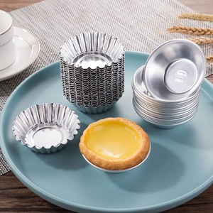 Moule à pâtisserie réutilisable en acier inoxydable épaissi, en forme de chrysanthème, pour base de tarte aux œufs portugaise, mini-gâteau et pudding, pour la cuisson transfrontalière - Product Image 2