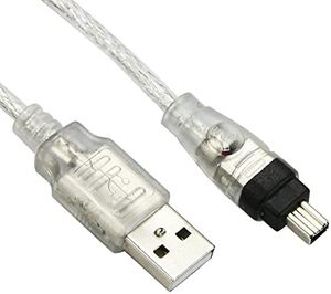 Cable Adaptador USB 2.0 Macho a IEEE 1394 Mini 4 Pines Macho ILink Firewire DV de 5 Pies, Compatible con Sony DV - Product Image 2