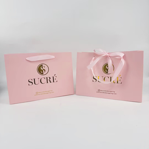 Luxury Pink Paper Bag Customized Foil Logo <b>Gift</b> Bags Clothing Cosmetics Packaging Paper Shopping Bags for <b>Small</b> Business - Product Image 4