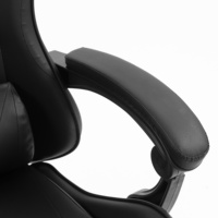 Chaise de bureau ergonomique pour le gaming avec appui-tête, support lombaire, accoudoirs articulés, en cuir PU, pivotante à 360 degrés, dossier haut