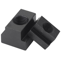Tuerca de sujeción en T de grado 8.8/10.9, M8 M10 M12, de acero con óxido negro, para mesa de fresadora CNC
