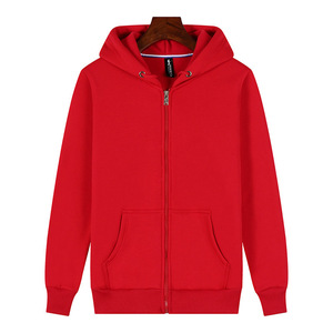 Sudadera con Capucha, Forro Polar, Cierre de Cremallera, Ropa de Trabajo, Algodón, Naranja, Otoño Invierno - Product Image 2