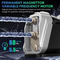 Pompa Booster VFD Cerdas EVOBOOSTER 370W dengan Aksesoris Lengkap, Pompa Air Self Priming Tekanan Konstan untuk Ekspor
