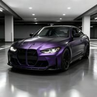 Film de protection de carrosserie de voiture en vinyle PET mat violet nuit 1,52x15m, anti-rayures, auto-réparateur, pour la vente en gros et le commerce