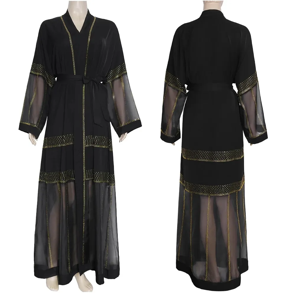 Black Dubai Turkey Muslim Hijab Dress 2020 Caftan Islamic Clothing Kimono Djellaba