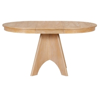 Table pour 4-6 personnes, table de cuisine avec pieds croisés robustes et vieillis (fini bois naturel)