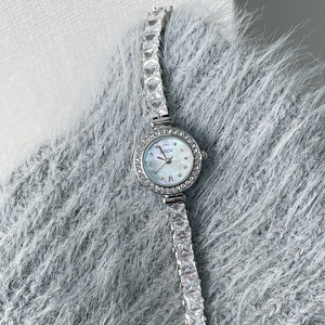 Montre à quartz pour femme CILOA, bracelet en strass, cadran rond, bracelet à maillons en cristal, cadeau, bijoux - Product Image 4