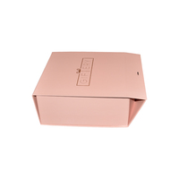 Boîte cadeau personnalisée pliable en forme de livre rose, gaufrage, fermeture magnétique, design pliable de luxe pour mariage, grande taille, faite à la main