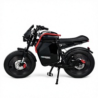 Vélo de montagne électrique Black Warrior 48V 500W sans balais 7 vitesses 13AH Lithium Cadre en alliage d'aluminium Suspension avant/arrière