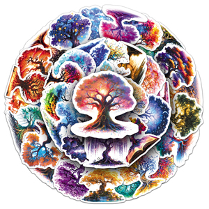 50 Pezzi Adesivi Personalizzati con <span class=keywords><strong>Albero</strong></span> <span class=keywords><strong>della</strong></span> <span class=keywords><strong>Vita</strong></span> Bioluminescente, Stile Graffiti Cartoon per Frigorifero, Chitarra, Scrivania - Product Image 5