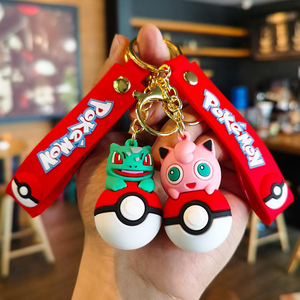 QY พวงกุญแจซิลิโคนตัวการ์ตูนน่ารักจี้คาราบิเนอร์ของขวัญสำหรับผู้ชายผู้หญิง - Product Image 4